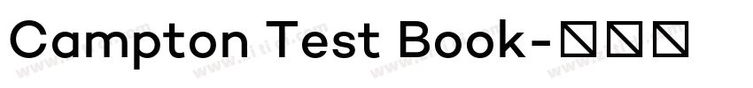 Campton Test Book字体转换